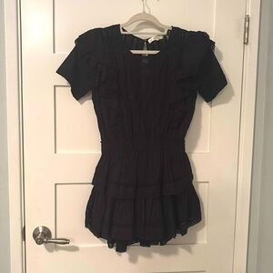 Love shack fancy black natasha dress